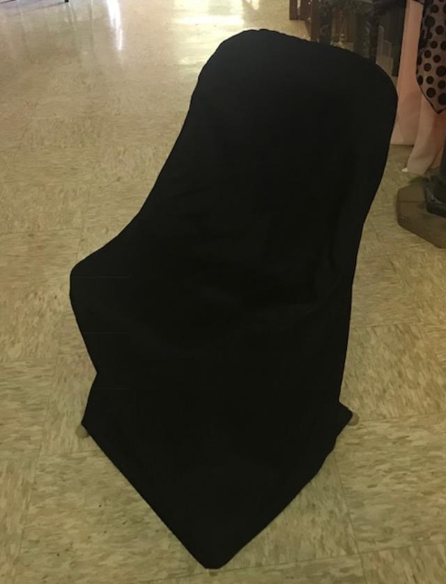 Rental store for CHAIR COVERS,  BLACK  FOLDING CHAIR in Kingsport TN