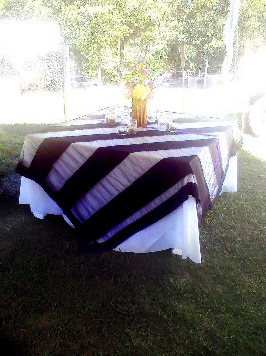 Rental store for OVERLAYS,  ORGANZA  BLACK SILVER 90X90 in Kingsport TN