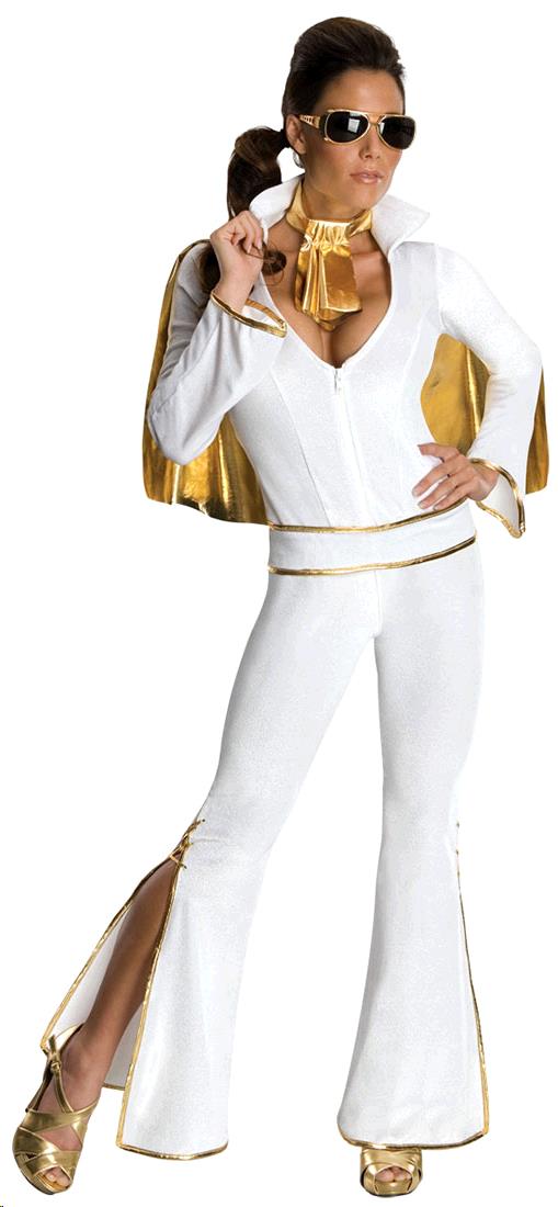 Rental store for ELVIS  FEMALE  JUMPSUIT  WHITE GOLD in Kingsport TN