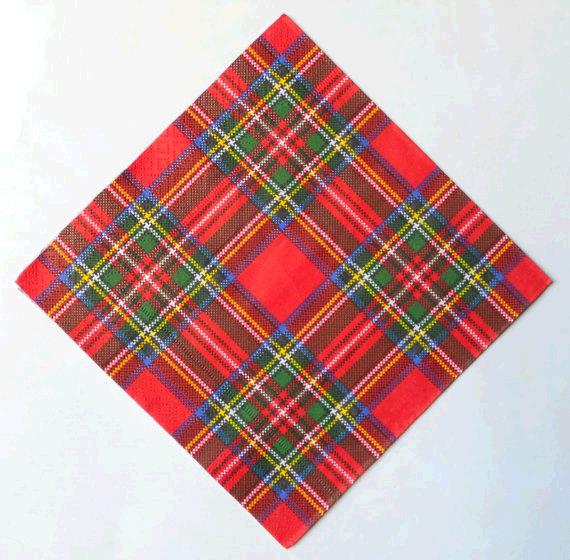 Rental store for NAPKIN, CHRISTMAS PLAID  RED BORDER in Kingsport TN
