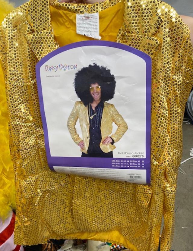 Rental store for DISCO JACKET  GOLD SEQUIN    DISCO PANTS in Kingsport TN