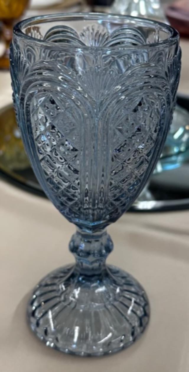 Rental store for GLASS,  CAROUSEL BLUE  GOBLET 11 OZ. in Kingsport TN