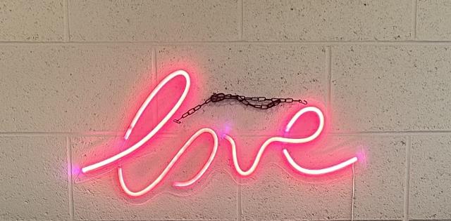 Rental store for LED LIGHTED SIGN  LOVE  HOT PINK in Kingsport TN